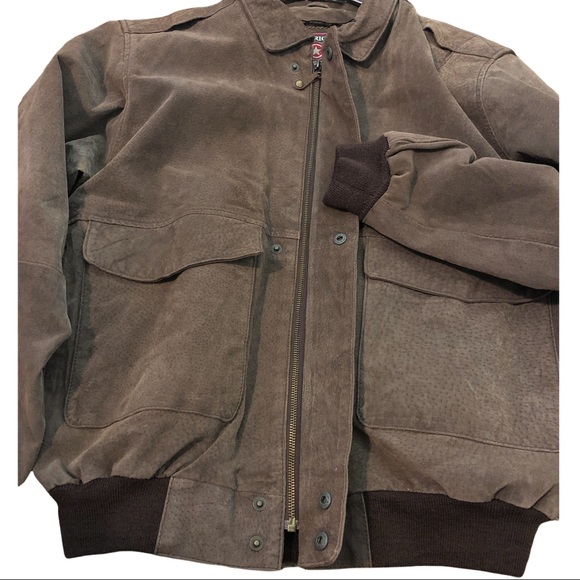 Vintage Leather Bomber Jacket American Outpost Sm - Picture 4 of 9